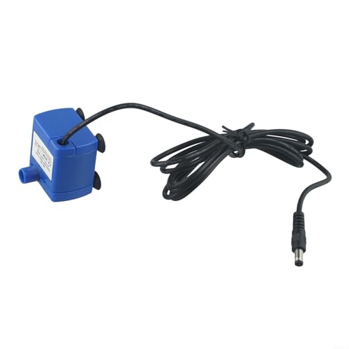 Niceminiwall Elektrische Haustier-Wasserbrunnenpumpe, Ersatz für Katze oder Hund, 12 V, leise, geringer Verbrauch, Tauchpumpe mit starken Saugnäpfen, 1,5 m Leistung (0) von Niceminiwall