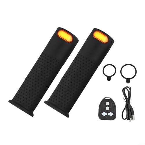 Niceminiwall Elektroroller Lenkergriffe mit Blinkerlampe Kompatibel mit 1S Pro 2 Mi3 Silikon Rutschfeste Sicherheitslichtanzeige (Schwarz) von Niceminiwall