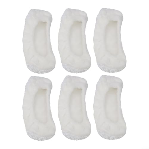 Niceminiwall Ersatz-Mopp-Pads, kompatibel mit Oreck Steam Mop STEAM100 STEAM100LRH, Mikrofaser-Bodenreinigungstücher, waschbar, wiederverwendbar, Weiß, 70 % Polyester, 30 % Polyamid, 6 Stück von Niceminiwall