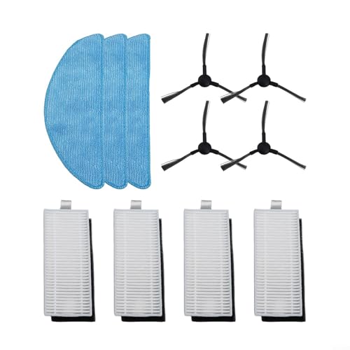 Niceminiwall Ersatzteil-Set für Tesvor S7 Pro Saugroboter – Seitenbürsten und Wischtücher kompatibel mit Tesvor S7 Pro Roboter (B) von Niceminiwall