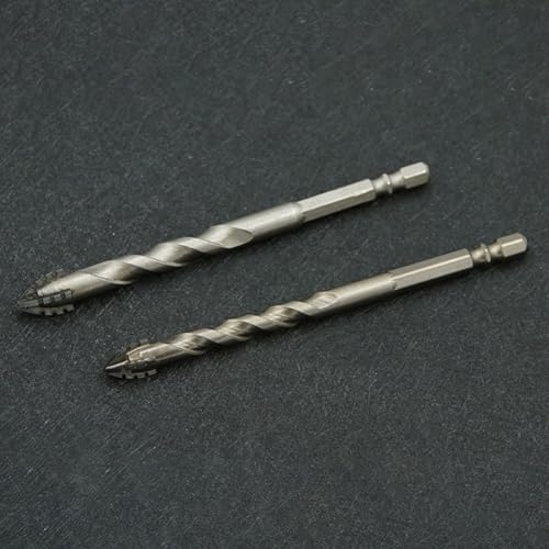 Niceminiwall Exzenterbohrer mit vierschneidigem und dreieckigem Design, Hartmetallspitze für Glasfliesenstanzen, Sechskantschaft 1/4 Zoll, kompatibel mit Fliesen, Steinplatte (14 mm) von Niceminiwall