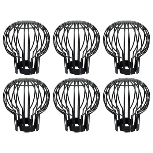 Niceminiwall Fallrohrschutz für den Außenbereich, Dachablaufabdeckung, Schmutz und für Laubfilter, schwarzer Kunststoff, 12,5 x 14,5 cm, korrosionsbeständig, für Dachrinne, Fallrohrschutz, einfache von Niceminiwall