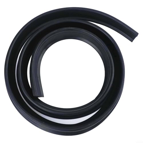 Niceminiwall Flexibler TPE-Wasserstopper-Streifen, 2 m, Dusch-Damm-Barriere für Nass- und Trockentrennung, wasserdichter Spritzschutz für Badezimmerböden, Küchenspülen, Badewannenkanten (schwarz) von Niceminiwall