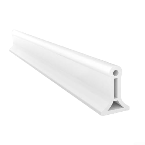 Niceminiwall Flexibler TPE-Wasserstopper-Streifen, 2 m, Duschsperre für Nass- und Trockentrennung, wasserdichter Spritzschutz für Badezimmerböden, Küchenspülen, Badewannenkanten (weiß) von Niceminiwall