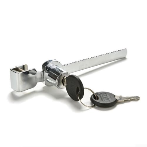 Niceminiwall Glasschiebetürschloss aus Zinklegierung mit Schlüsseln für Reptilien-Vivarium-Terrarien oder Vitrinen, Vitrinen, Sicherheits-Chrom-Finish, kompatibel mit den meisten Gläsern (4–8 mm) von Niceminiwall