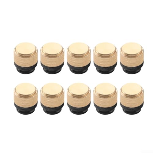 Niceminiwall Goldfarbener Türgriff für Küchenschränke, Aluminium-Schubladengriffe für Kommode und Schrank, 25 mm Durchmesser mit luxuriösem Finish von Niceminiwall