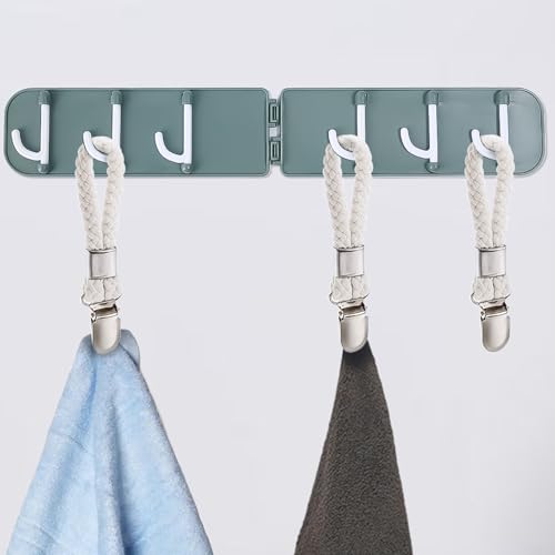 Niceminiwall Handtuchclip mit Baumwollseil und rostfreien Metallhaken für Küche, Bad, Handtücher, Geschirrtücher, Hängeaufbewahrung, Organizer in Weiß, 4er-Pack/8er-Pack/12er-Pack Optionen (8 Stück) von Niceminiwall