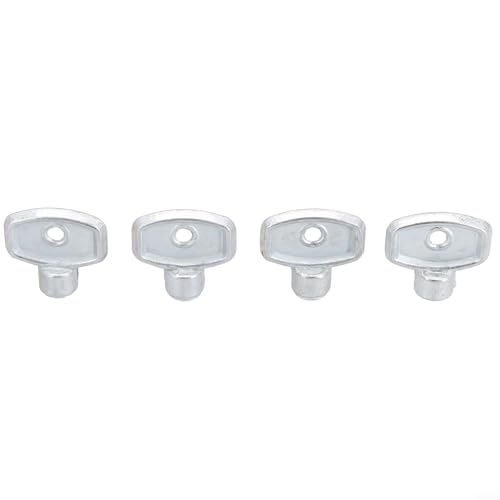 Niceminiwall Heizkörper-Entlüftungsschlüssel-Set, 4 Stück, 5 mm Innenvierkant-Entlüftungsschlüssel für schnelle Luftfreigabe an Zentralheizkörpern, massiver Zinkdruckguss mit Nickelbeschichtung für von Niceminiwall