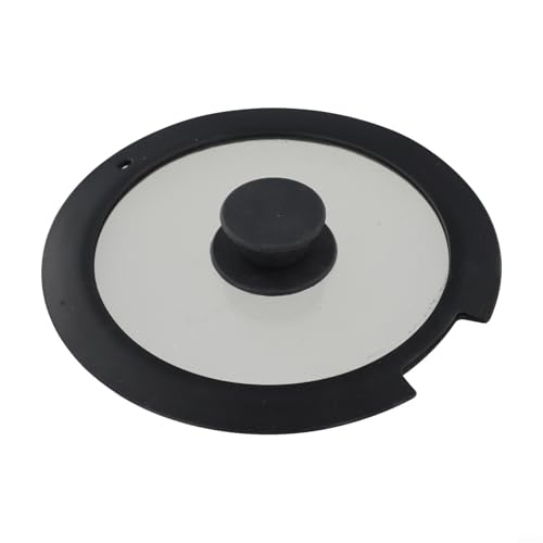 Niceminiwall Hitzebeständiger Silikon-Topfdeckel mit gehärtetem Glas und Dampfauslass, passend für 18 cm, 20 cm, 26 cm Töpfe und Pfannen, auslaufsichere Topfabdeckung mit Cool Touch (A 20 cm) von Niceminiwall