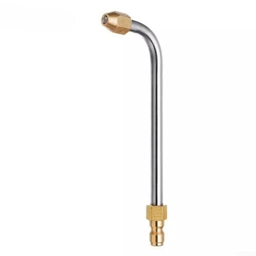 Niceminiwall Hochdruckreiniger, abgewinkelte Lanzenverlängerung, Sprühstab, Hochdruckreiniger-Verlängerungsstab, 30° 90° U-Form, Edelstahl, 17 cm (90 Grad) von Niceminiwall