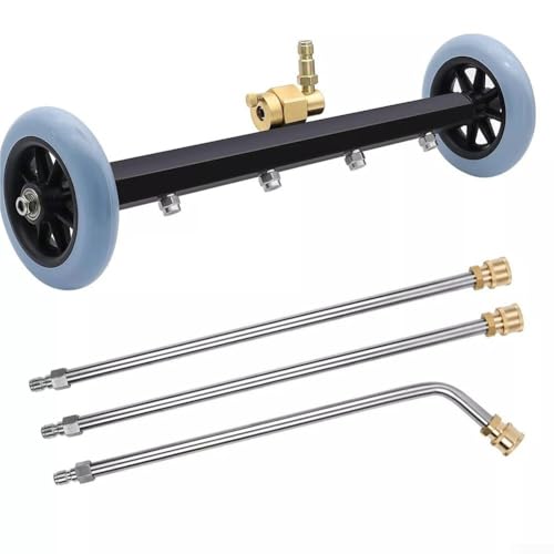 Niceminiwall Hochdruckreiniger Unterbaureiniger unter Autowaschanlage Wasserbesen 4000 PSI (graues Rad) von Niceminiwall