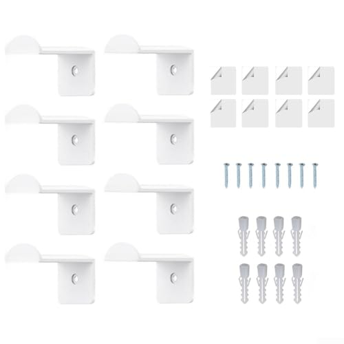 Niceminiwall Home Storage Wandmontierte Kappenablage für Baseball- und Cowboyhüte, robustes Design mit 32 Teilen zum sicheren Aufhängen (Keramik, weiß) von Niceminiwall