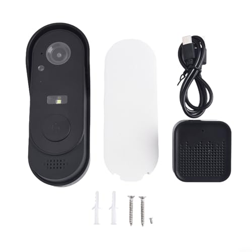 Niceminiwall Intelligente Video-Türklingel mit drahtloser Verbindung, Zwei-Wege-Audio-Gegensprechanlage, PIR-Bewegungssensor, AI-Menschenerkennung und IP65 wasserdichte Kamera für Sicherheit zu Hause von Niceminiwall