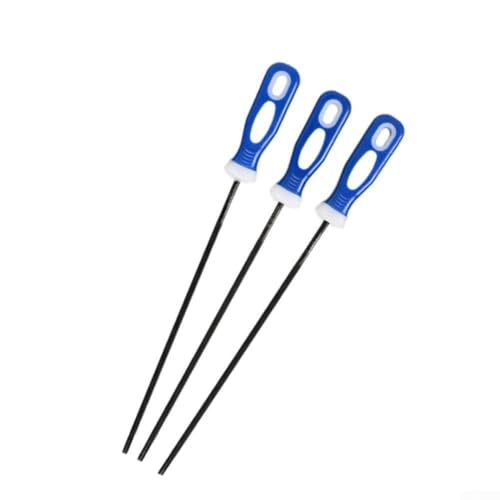 Niceminiwall Kettensägen-Schärfer, rund, Stahl mit Kunststoffgriff für 4/4,8/5,5 mm Ketten in 3/8 und 404 Größen, tragbares Schleifen für Holzarbeiten im Freien und (3 Stück) von Niceminiwall