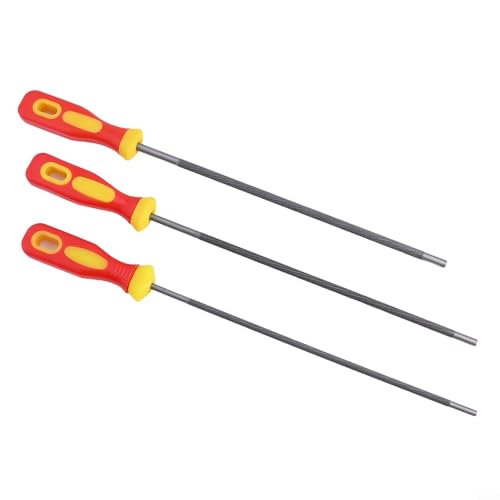 Niceminiwall Kettensägen-Schärffeilen-Set aus Karbonstahl mit Kunststoffgriff für Holzarbeiten, 4,0 mm/4,8 mm/5,5 mm Durchmesser, kompatibel mit elektrischen und von Niceminiwall