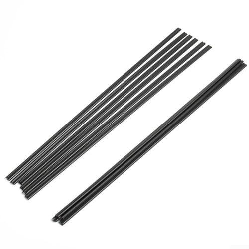 Niceminiwall Kunststoff-Schweißstäbe-Set für thermoplastische Reparatur, ABS-Kunststoff, PP, PVC, PE-Material, Schweißausrüstungszubehör für Autostoßstangen, Wassertanks, Rohre, Türen (schwarz, PP, 25 von Niceminiwall
