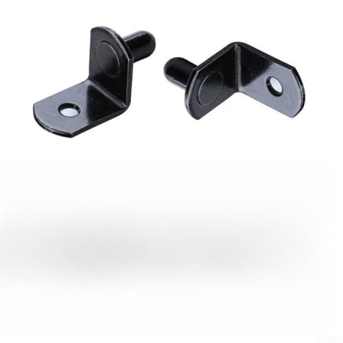 Niceminiwall L-förmige Regalstützstifte, Bronze-Finish, robuste Eisen-Schrankhalterungen für Bücherregal, Schrank, Küche, Display oder Weinschränke, 5 mm, 20 Stück von Niceminiwall