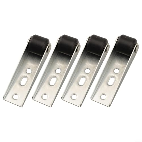 Niceminiwall Lenkrollen, 68 x 21 mm, verzinktes Eisen und Gummi, leise Seitenmontage, Richtungsrollen für Möbel, Schiebetüren, Kinderbetten, Trolleys, Schränke, Tische von Niceminiwall