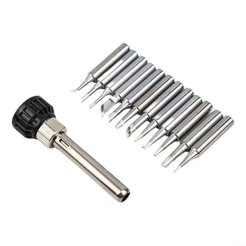 Niceminiwall Lötkolbenspitzen-Set, 13-teilig, 900M-T Serie mit Griffadapter, Ersatz-Lötpunkte, kompatibel mit 907 933 926 937 928 941 Löten von Niceminiwall