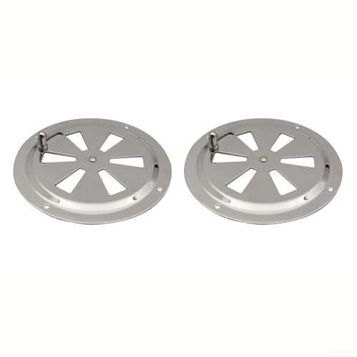 Niceminiwall Lüftungsgitter aus Edelstahl 316 mit seitlichem Knauf, verstellbare Öffnung, spiegelnde Oberfläche, widerstandsfähiger Lüftungsschlitz für Yacht, Boot, Wohnwagen oder (2 Stück) von Niceminiwall