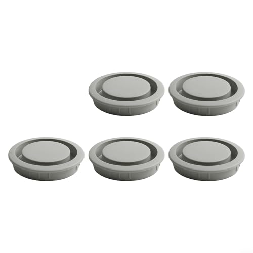 Niceminiwall Lüftungsgitter für Kleiderschrank, 50 mm, ABS-Kunststoff, runde Lüftungsgitter, mit eingebettetem Design, für Schrank, Büro oder Konferenzraum, Abgase, Grau, 5 Stück Niceminiwall Lüftungsgitter für Kleiderschrank, 50 mm, ABS-Kunststoff, runde Lüftungsgitter, mit eingebettetem Design, für Schrank, Büro oder Konferenzraum, Abgase, Grau, 5 Stück von Niceminiwall