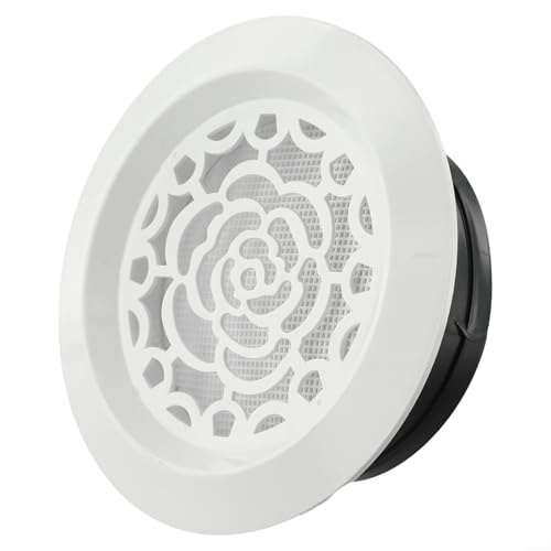 Niceminiwall Lüftungsgitterabdeckung in Blumenform mit Netz, langlebiges ABS, rundes Lüftungsgitter für Wände, Decken oder Möbel, 75 mm, 100 mm, 150 mm Optionen für (150 mm) von Niceminiwall