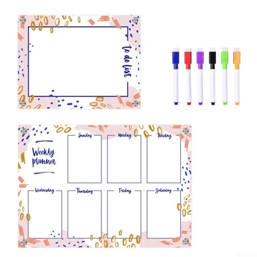 Niceminiwall Magnetische Acryl Wochenplaner Tafel für Kühlschrank Transparent Trocken abwischbar Kühlschrank Kalender Memo und Nachrichten Organizer mit Markern, löschbare Küche Niceminiwall Magnetische Acryl Wochenplaner Tafel für Kühlschrank Transparent Trocken abwischbar Kühlschrank Kalender Memo und Nachrichten Organizer mit Markern, löschbare Küche von Niceminiwall