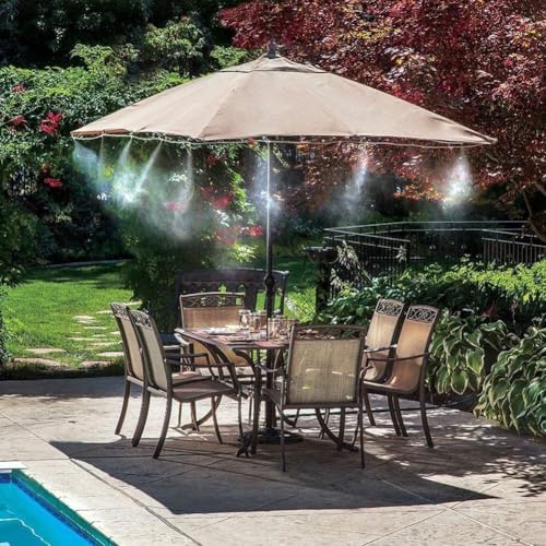 Niceminiwall Messing Sprühdüse 1/2 Zoll Garten Misting Head 4-Loch Feinnebel Sprinkler für Terrassenkühlung, Rasenbewässerung, Landschaftsbau, Landwirtschaft oder Gewächshausbewässerung mit 2-4 (1 von Niceminiwall