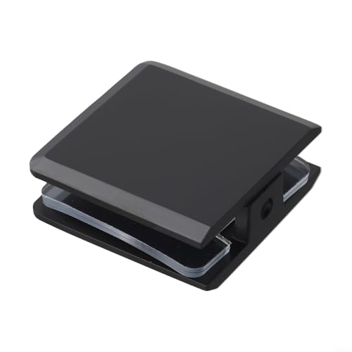 Niceminiwall Messingglas für 8–12 mm gehärtetes Glas, quadratische U-förmige Paneelbefestigung, Badezimmertür-Hardware mit verdicktem (schwarz) von Niceminiwall