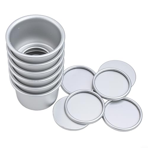 Niceminiwall Mini-Kuchenform-Set aus Aluminiumlegierung mit abnehmbarem Boden, 5,1 cm, rund, Backform für Muffins, Cupcakes, Käsekuchen, Chiffon oder Biskuit, antihaftbeschichtet, leicht zu lösen (6 Niceminiwall Mini-Kuchenform-Set aus Aluminiumlegierung mit abnehmbarem Boden, 5,1 cm, rund, Backform für Muffins, Cupcakes, Käsekuchen, Chiffon oder Biskuit, antihaftbeschichtet, leicht zu lösen (6 von Niceminiwall