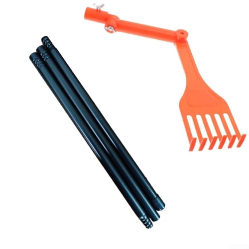 Niceminiwall Mini-Reinigungswerkzeug für Dachrinnen mit verstellbarem schwenkbarem Kopf zum Entfernen von Blättern und Schmutz von Dächern und Dächern ohne Leiter, (b) von Niceminiwall