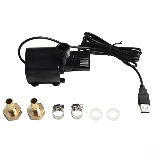 Niceminiwall Mini Tauchpumpe USB 500L/H 4W mit 1,5m Kabel für Aquarium, Tischbrunnen, Innenwassergarten, Aquarium und kleinen Teich, leiser Betrieb, DC von Niceminiwall