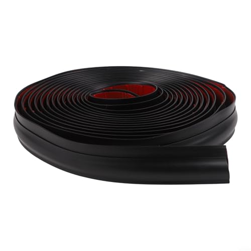 Niceminiwall Nahtloser Teppichkantenstreifen, sicherer 6 m Bodenübergang für 10 mm dicken Teppich (Schwarz, 6 m) von Niceminiwall