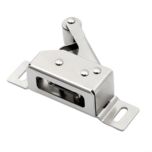 Niceminiwall Push-Type Schranktürschloss mit magnetischem Rückprall, unsichtbare Selbstverriegelung für Kleiderschrank und Schranktüren, Eisenkonstruktion, 5 x 4 x 3 cm, schlanker Griff von Niceminiwall