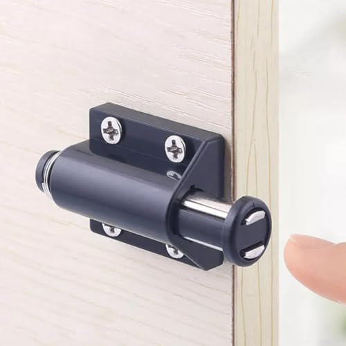 Niceminiwall Push to Open Magnetschnäpper für Schranktüren, schwarzer Federverschluss, für grifflose Schränke, Kleiderschränke, Badezimmermöbel, 10 Stück, langlebiger Kunststoff von Niceminiwall