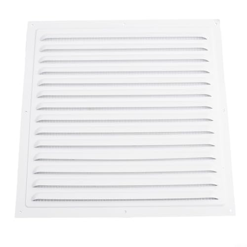Niceminiwall Quadratische Aluminium-Lüftungsgitter-Abdeckung, Metall-Luftrücklaufregister, Lüftungskanalabdeckung für Innen- und Außenbereich, Wand-Deckenanwendungen (300 x 300 mm) von Niceminiwall