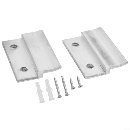 Niceminiwall Robuste, ineinandergreifende Haken für Bilderrahmen, Z-Klemmen zum Aufhängen von Bildern, Kunstwerken, Spiegeln, 5 x 5 cm, Aluminiumbefestigungs-Sortiment mit Schrauben, einfach zu von Niceminiwall