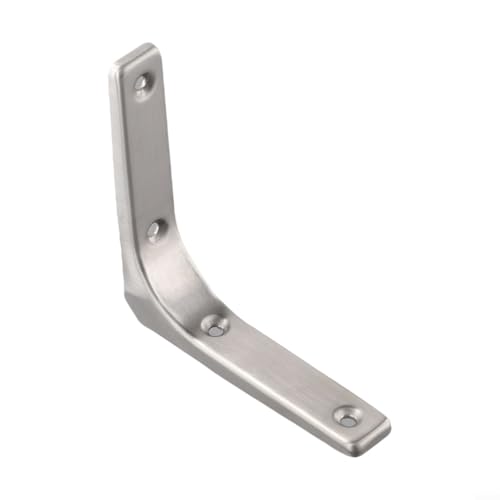 Niceminiwall Robuste L-förmige Stahlregalhalterungen, 100 x 100 x 20 mm, Wandhalterung, Eckstützen für DIY-Möbelrahmen, Tische, Betten, Schreibtische, Bücherregale, industriell oder modern (Silber) von Niceminiwall