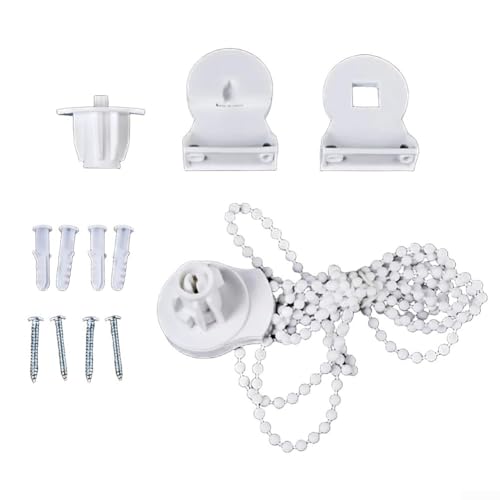 Niceminiwall Rollo-Kettensteuerungssystem Fensterbehandlungs-Hardware-Komponenten Ersatz-Kit mit Installationsteilen von Niceminiwall