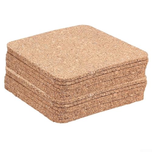 Niceminiwall Runde Korkuntersetzer für Getränke, 9,5 cm Durchmesser, 3 mm dick, hitzebeständig, Tischmatten für heiße und kalte Getränke, schützen Möbel vor Flecken, Kratzern und Hitzeflecken (12 von Niceminiwall