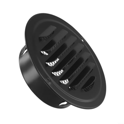 Niceminiwall Rundes Edelstahl-Lüftungsgitter, 70–200 mm, Außenwand-Luftauslassabdeckung mit feinem Netz zur Staubvermeidung und Luftzirkulation, wetterfeste Absaugung (100 mm) von Niceminiwall