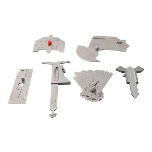 Niceminiwall Schweiß-Inspektionslehre für Kombi-Messwerkzeug-Kits -8-11 V-WAC-Set, 6 Stück von Niceminiwall
