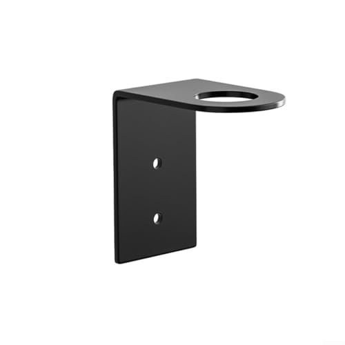 Niceminiwall Seifenspenderhalter aus Edelstahl für Badezimmer – passend für 67 mm Flaschen – Chrom-Finish für Shampoo oder Duschgel, schwarz (1 Loch A) von Niceminiwall