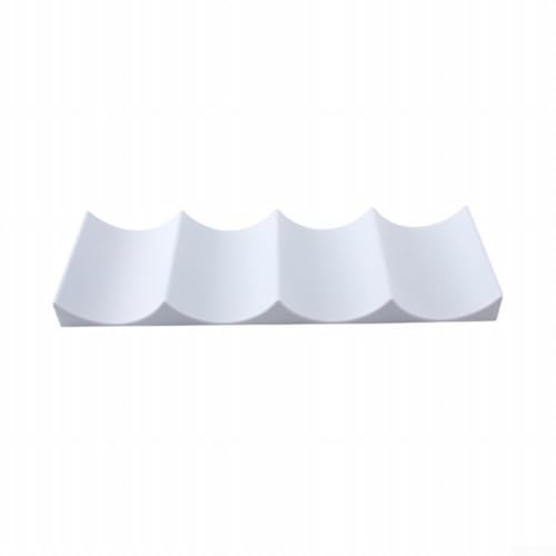 Niceminiwall Stapelbarer Weinflaschenhalter für Kühlschrank oder Arbeitsplatte, horizontales Weinregal für 10 Flaschen, platzsparendes PP-Material, Getränke-Organizer mit Welle (blau) von Niceminiwall