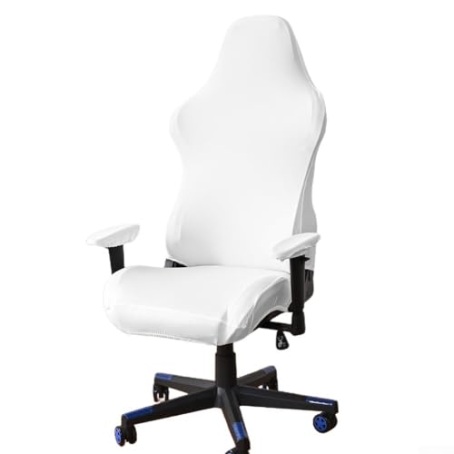 Niceminiwall Stretch-Gaming-Stuhlbezug, Spandex-Schonbezug für Büro-Computer-Rennsitz, mit Armlehnenschutz, elastisches Polyester-Mischgewebe, passend für Rückenhöhe 80–88 cm, Rückenlehne (Weiß) Niceminiwall Stretch-Gaming-Stuhlbezug, Spandex-Schonbezug für Büro-Computer-Rennsitz, mit Armlehnenschutz, elastisches Polyester-Mischgewebe, passend für Rückenhöhe 80–88 cm, Rückenlehne (Weiß) von Niceminiwall