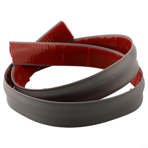 Niceminiwall Teppichkantenstreifen, Boden-Übergangsmatte, 1 m x 3 cm, TPE, für nahtlosen Teppich zu Fliesen oder Laminatschwelle, langlebig, rutschfest, Türleiste (Grau, 1 m) von Niceminiwall