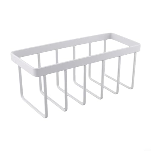 Niceminiwall Topf- und Pfannenregal aus Edelstahl mit Schneidebrett Organizer Ständer und Deckelhalter - Rostbeständiges, flaches Stahl-Küchenregal für Schneidebretter, Backgeschirr, Platte (weiß) von Niceminiwall