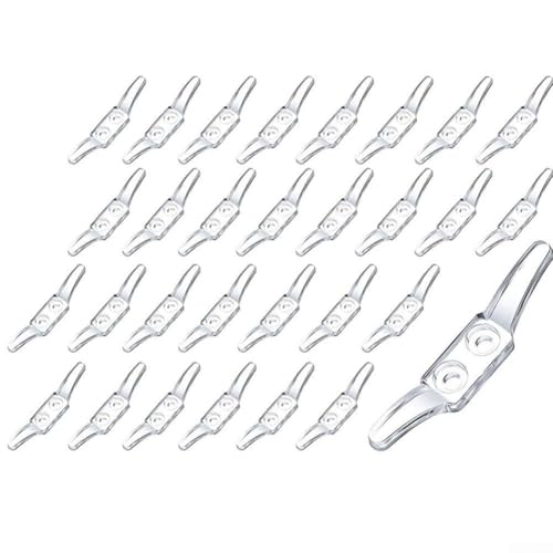 Niceminiwall Transparente Kunststoff-Jalousienhaken und Kordel-Clips für Vorhänge und Sonnenschutz, transparente Seilklampen für Fensterrollos, Kindersicherheitskordel mit Schrauben für einfache (30 Niceminiwall Transparente Kunststoff-Jalousienhaken und Kordel-Clips für Vorhänge und Sonnenschutz, transparente Seilklampen für Fensterrollos, Kindersicherheitskordel mit Schrauben für einfache (30 von Niceminiwall