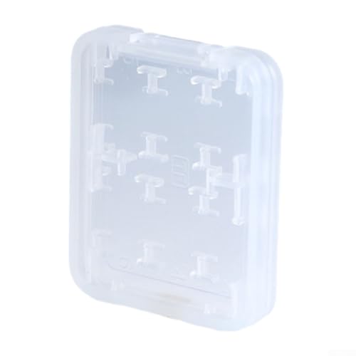 Niceminiwall Transparente Speicherkarten-Aufbewahrungsbox für 8 Karten, tragbare Kunststoff-Schutzbox, Schäden durch Sonne, Biegen oder Drücken, leichtes Design für Reisen oder (1 Stück) von Niceminiwall