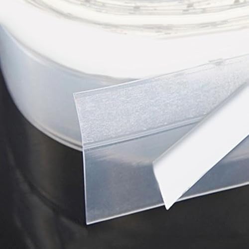 Niceminiwall Türdichtungsstreifen aus Silikongummi, 45 mm x 1 m, für Flügelboden, wasserdicht, winddicht, staubdicht, schalldicht, Anti-it, Schränke, Kleiderschränke, in Weißbraun (transparent) von Niceminiwall